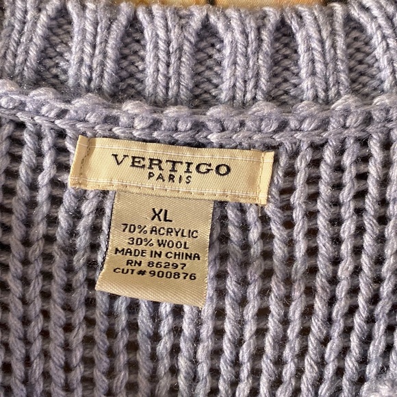 Vertigo Paris Wool Blend XL Button Snap Cardigan - Picture 2 of 6